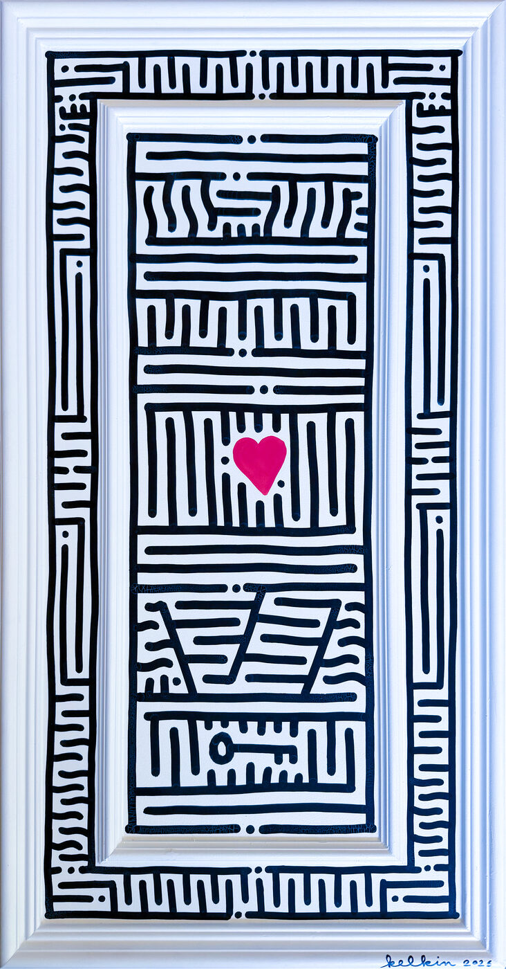 Love Is All - Œuvre originale par Kelkin, acrylique sur MDF 96×52cm