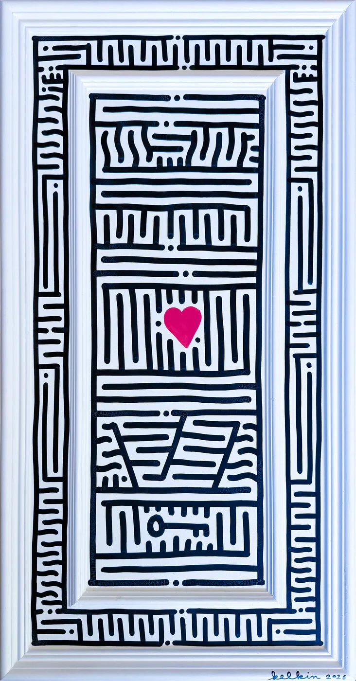 Love Is All - Œuvre originale par Kelkin, acrylique sur MDF 96×52cm