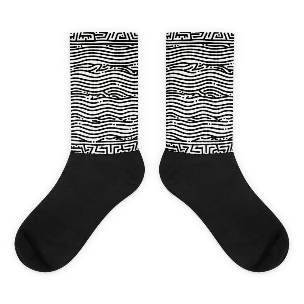 Chaussettes Kelkin — sublimation labyrinthe all-over