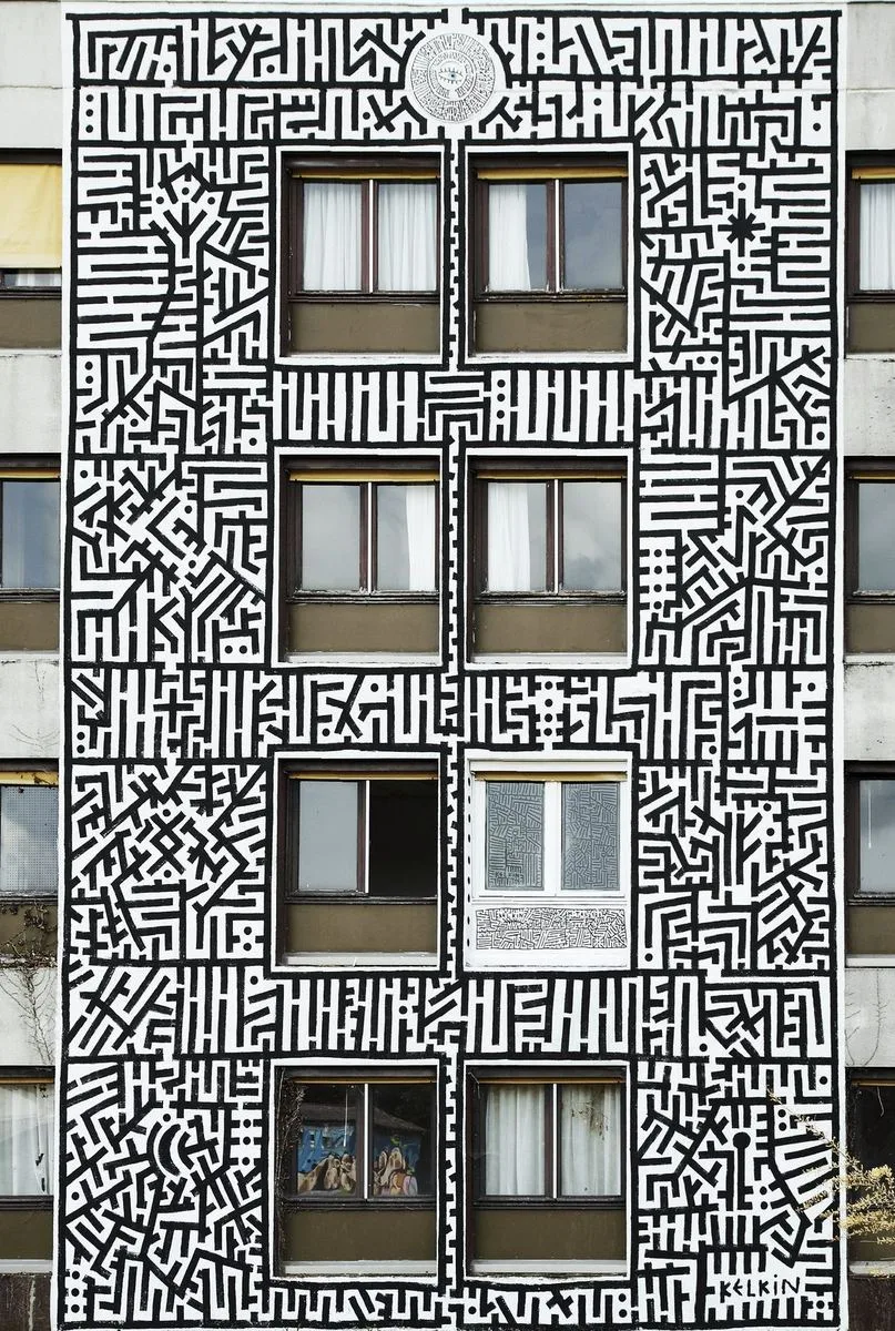 Cité des Rêves - Fresque monumentale par Kelkin, 15×5m